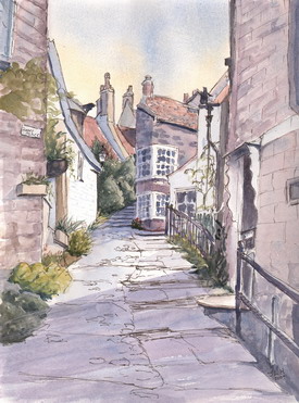 Robin Hood's Bay, Watercolour by Jennifer Horn